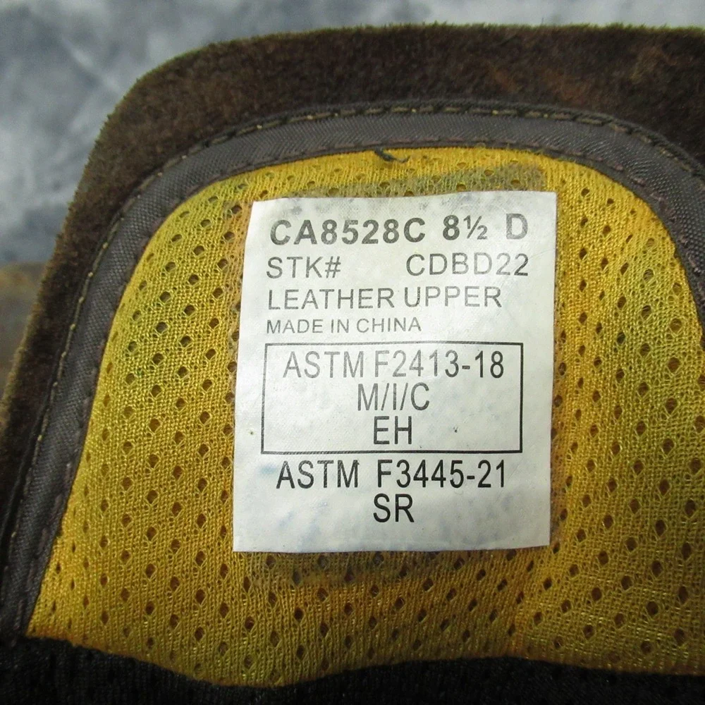Carolina Mens Work Boots 8.5D Waterproof Composite Toe Brown Leather Lace Logger
